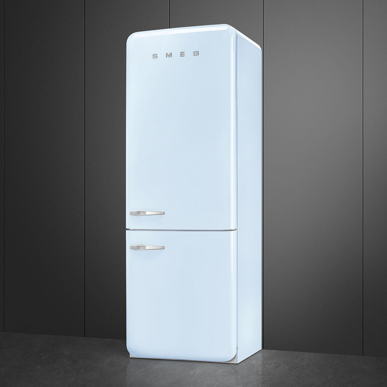 Tủ lạnh 2 ngăn đỉnh dưới SMEG FAB38RPB5 màu xanh dương cánh phải