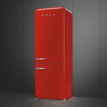 Tủ lạnh 2 ngăn đỉnh dưới SMEG FAB38RRD5 màu đỏ cánh phải