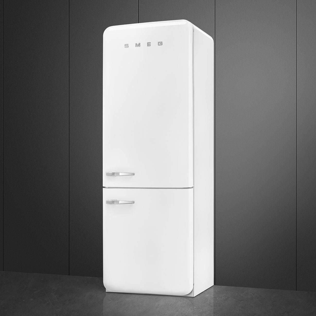 Tủ lạnh 2 ngăn đỉnh dưới SMEG FAB38RWH5 màu trắng cánh phải