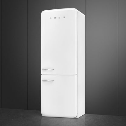 Tủ lạnh 2 ngăn đỉnh dưới SMEG FAB38RWH5 màu trắng cánh phải