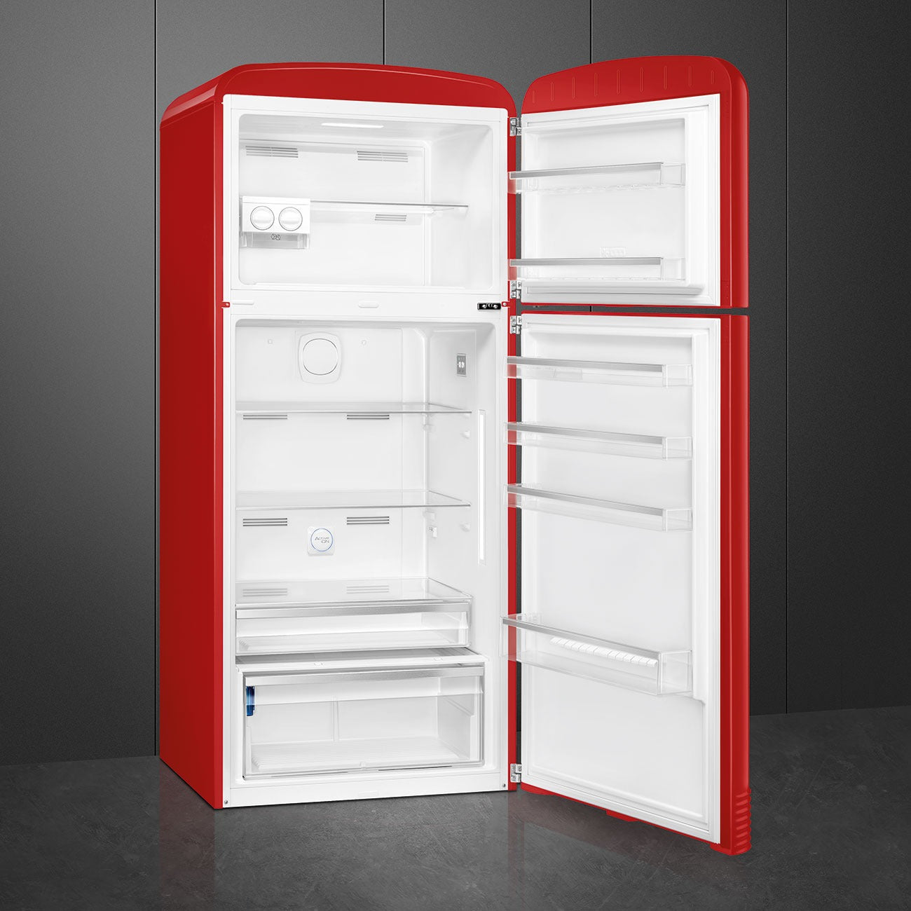 Tủ lạnh 2 ngăn SMEG FAB50RRD5 màu đỏ cánh phải