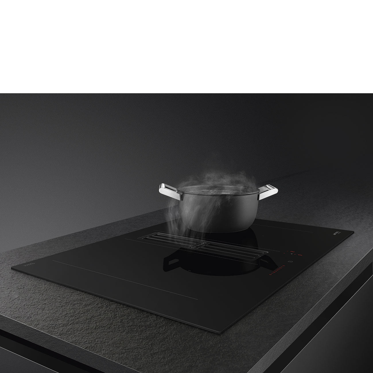 Bếp từ tích hợp hút mùi SMEG HOBD472D