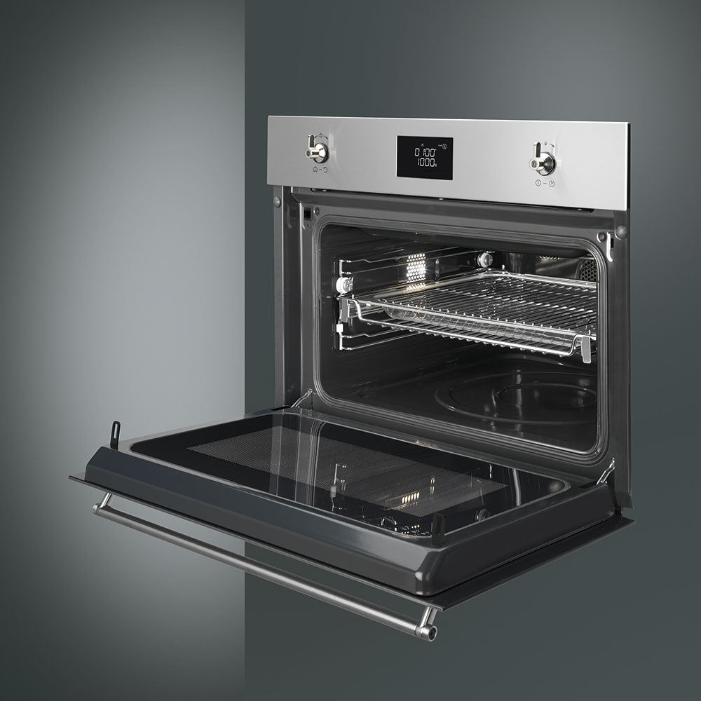 Lò nướng kết hợp vi sóng SMEG SF4390MCX