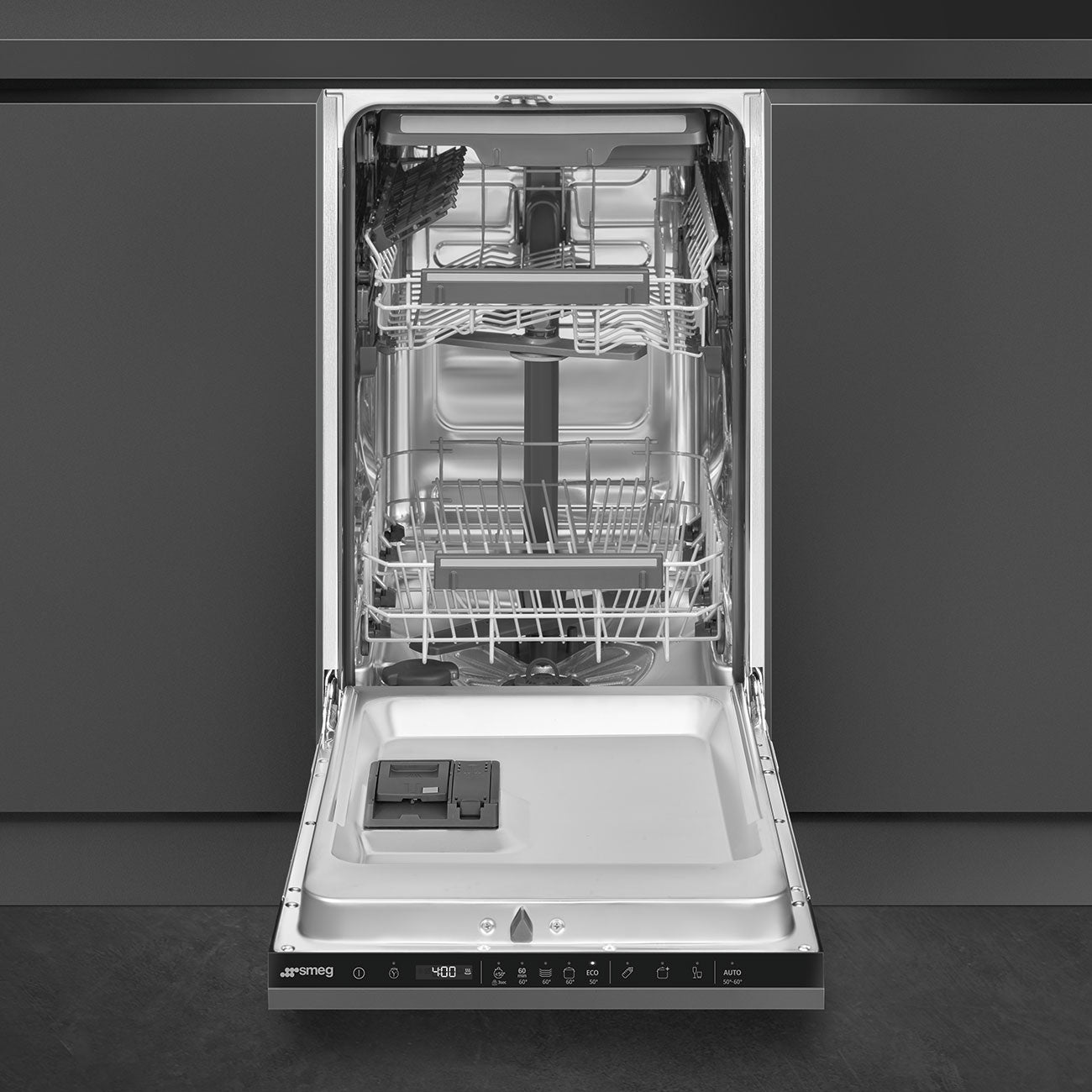 Máy rửa bát âm tủ SMEG ST4533IN màu đen