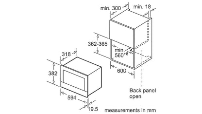 Lò vi sóng âm tủ BOSCH HMH.BFL634GS1B|Serie 8