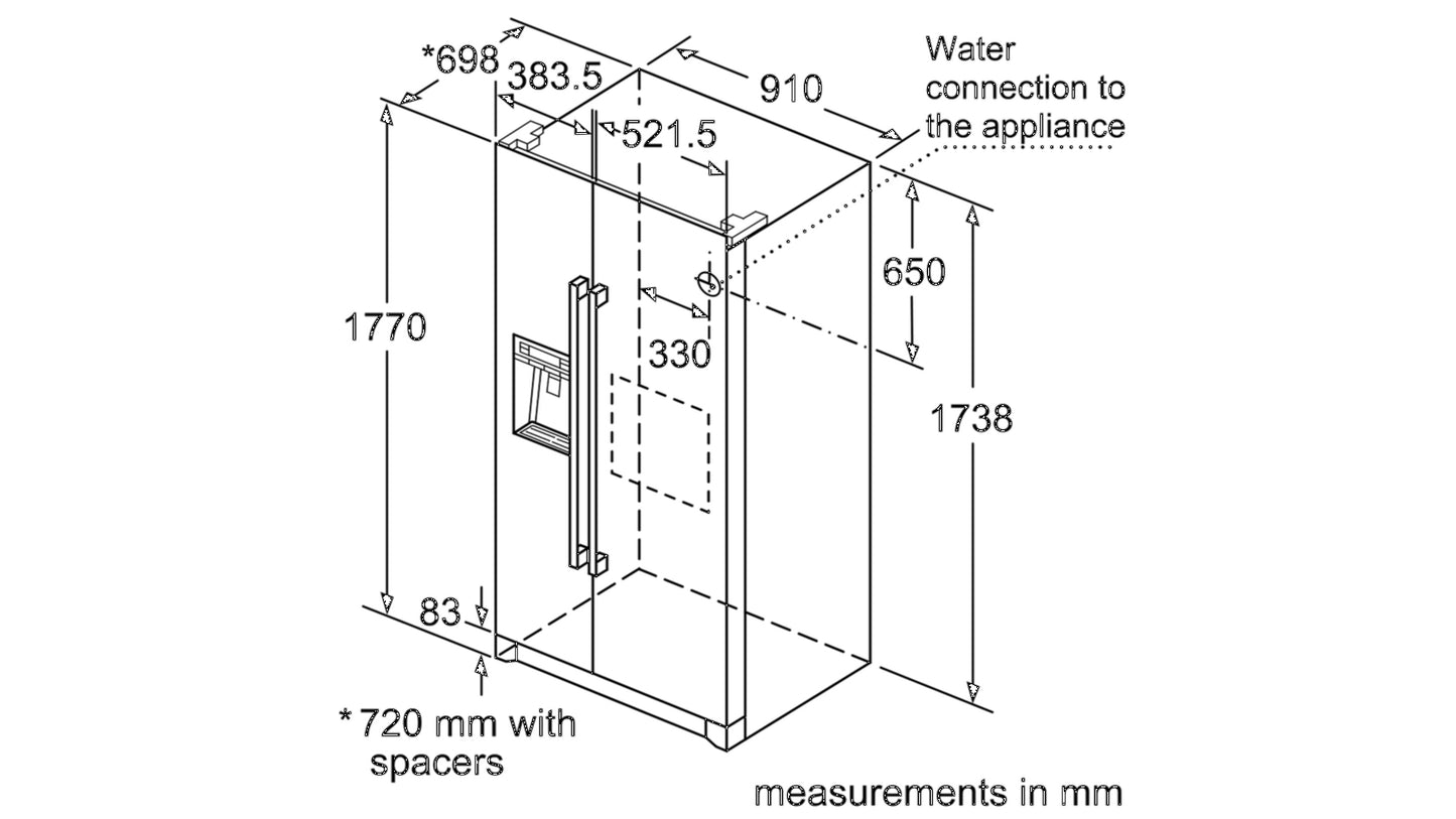 Tủ lạnh side by side BOSCH HMH.KAG90AI20G|Serie 6