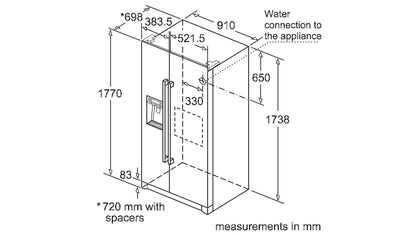 Tủ lạnh side by side BOSCH HMH.KAG90AI20G|Serie 6
