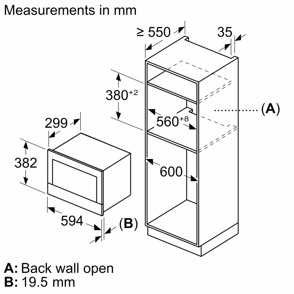 Lò vi sóng âm tủ Bosch BFL7221B1 Serie 8
