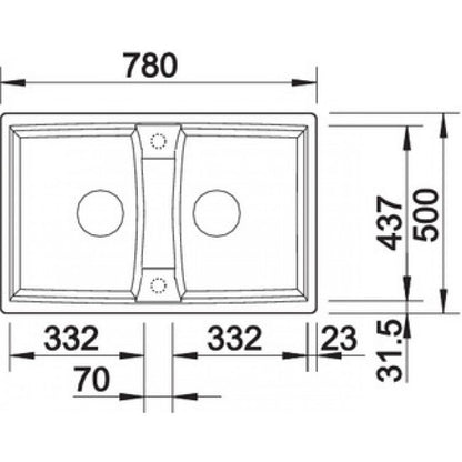 Chậu rửa bát Blanco LEXA 8 Anthrancite