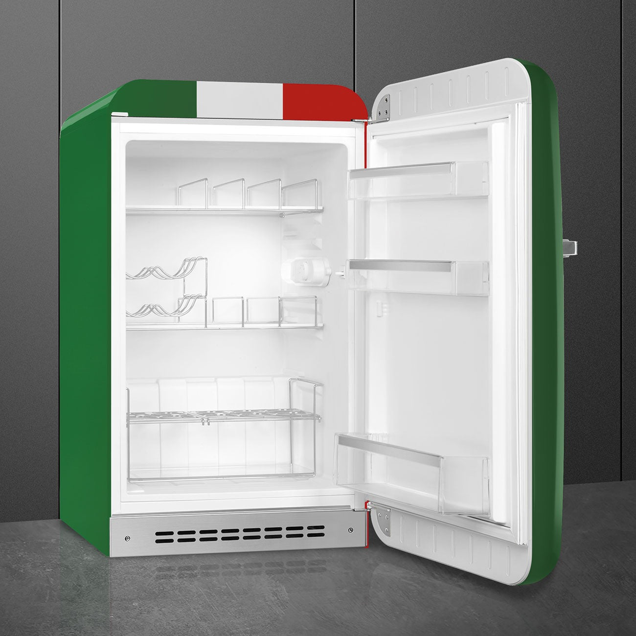 Tủ mát một cửa SMEG FAB10HRDIT6 cờ Ý cánh phải