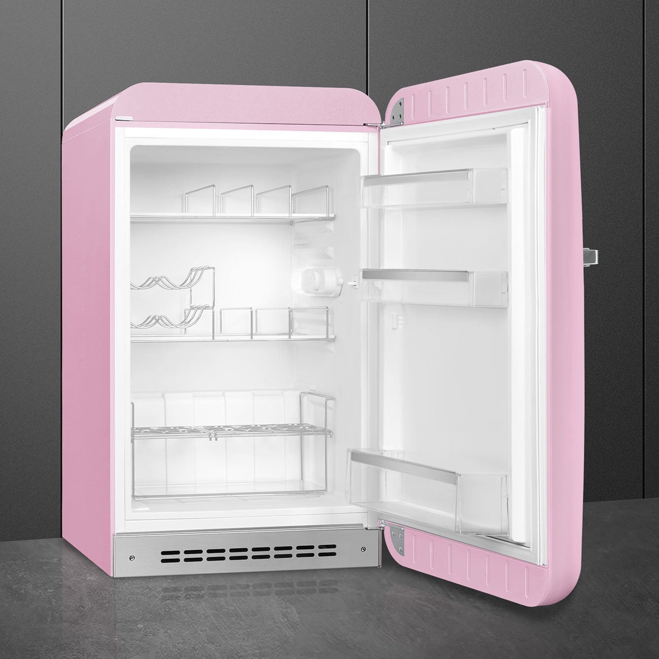 Tủ mát một cửa SMEG FAB10HRPK6 màu hồng cánh phải