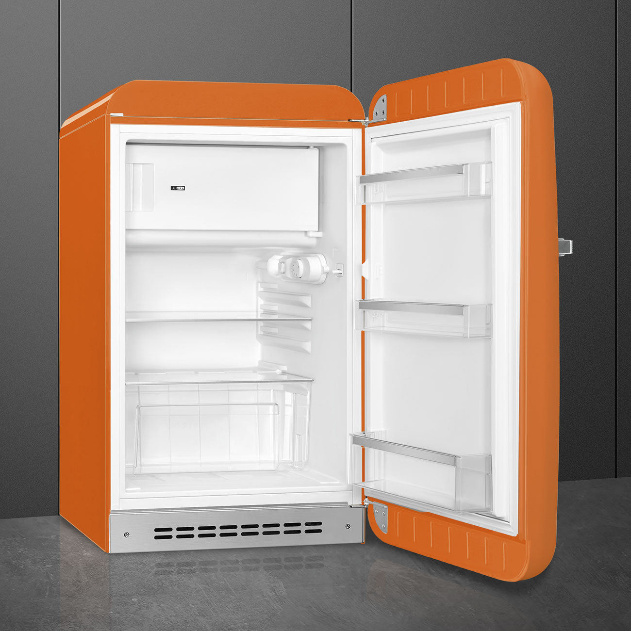 Tủ lạnh mini một cửa SMEG FAB10ROR5 màu cam cánh phải