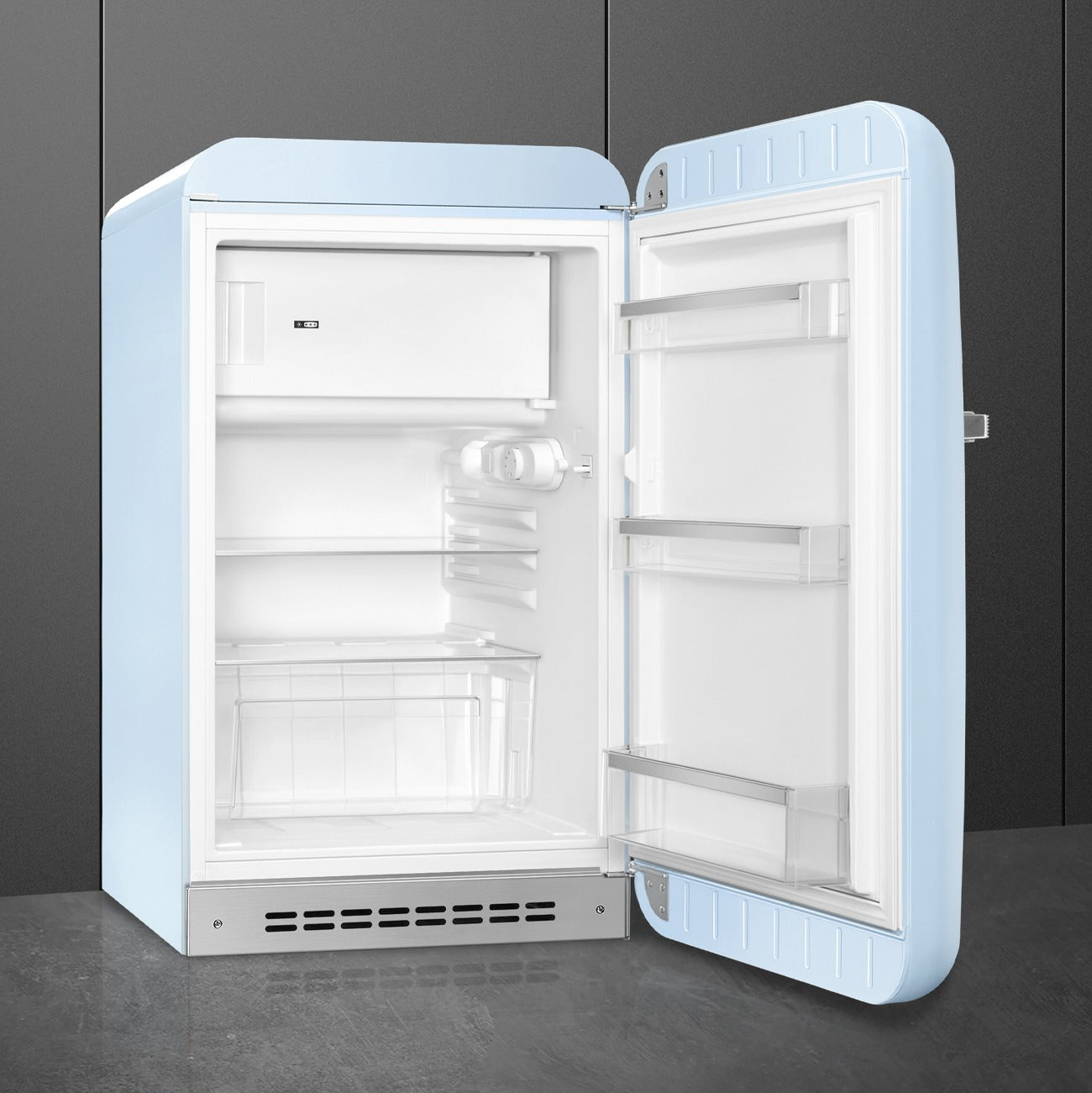 Tủ lạnh một cửa SMEG FAB10RPB6 màu xanh nhạt cánh phải