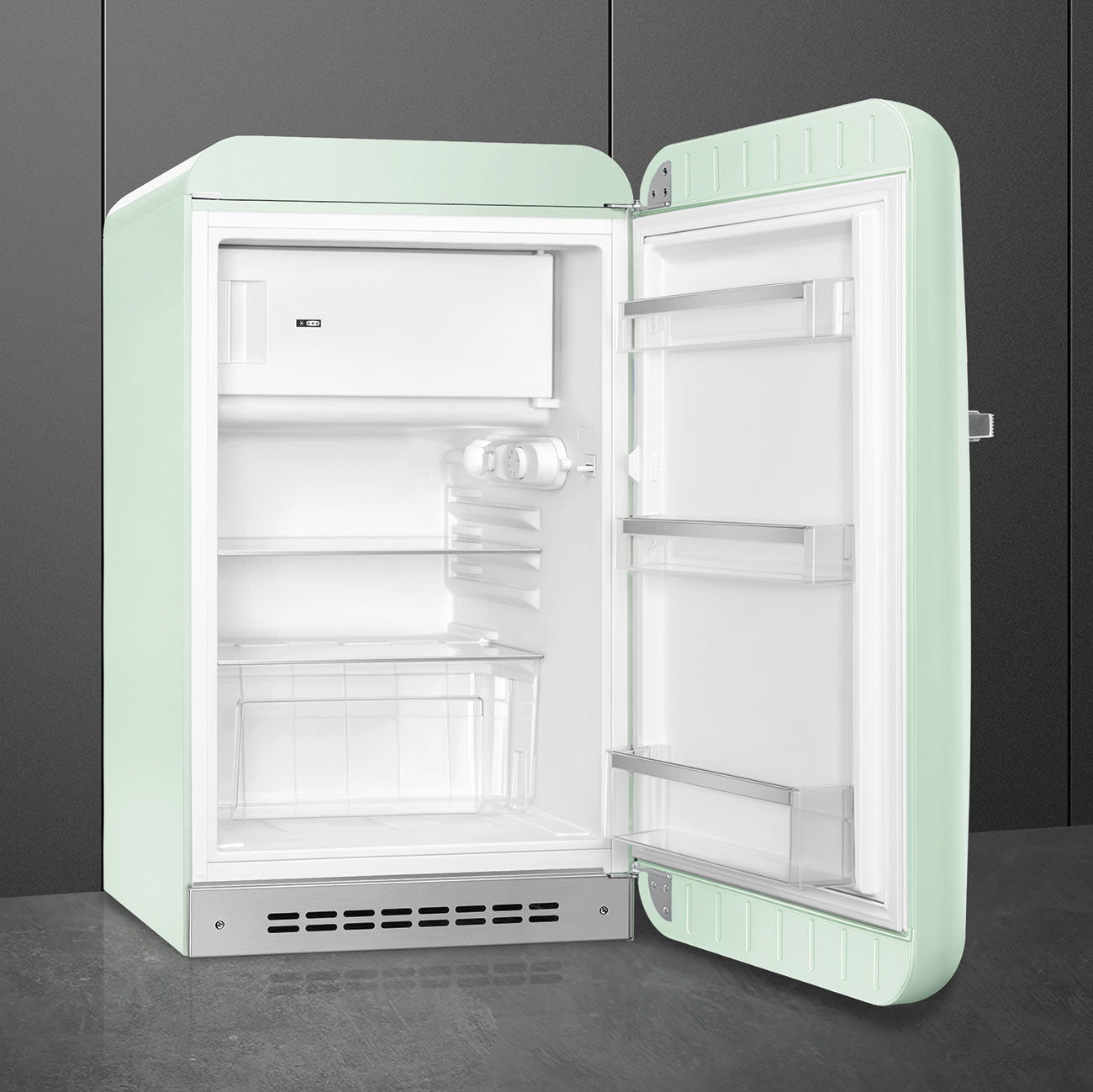 Tủ lạnh mini một cửa SMEG FAB10RPG5 màu xanh lá cánh phải
