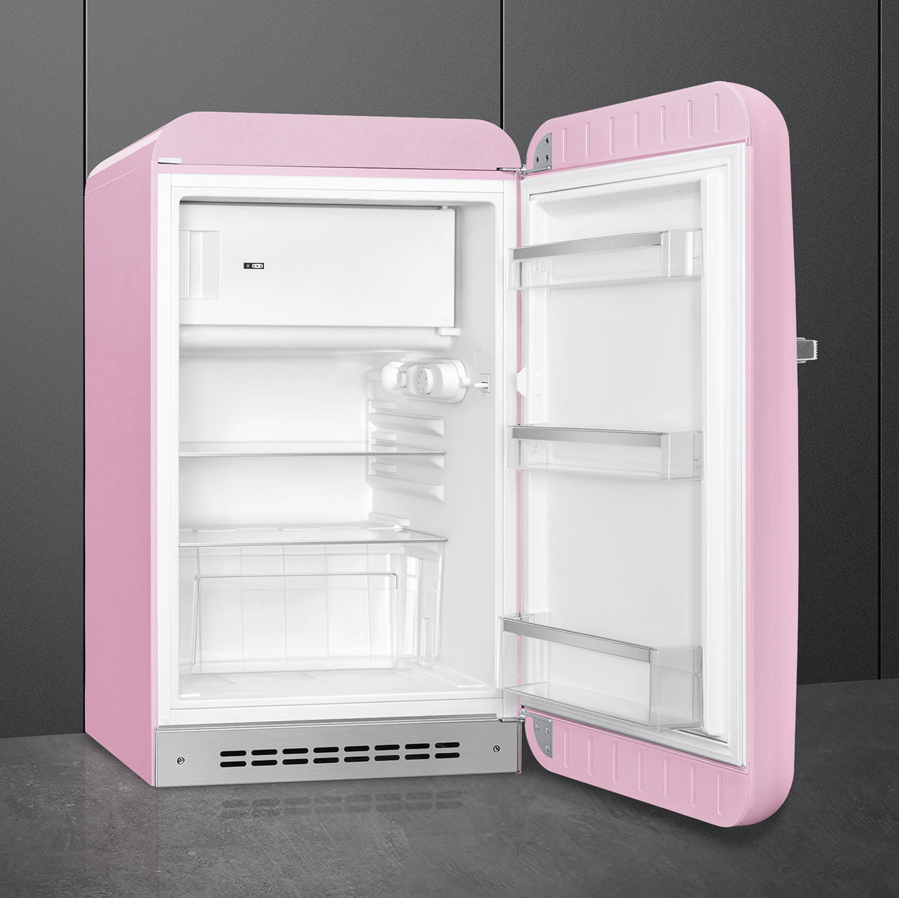 Tủ lạnh mini một cửa SMEG FAB10RPK5 màu hồng cánh phải