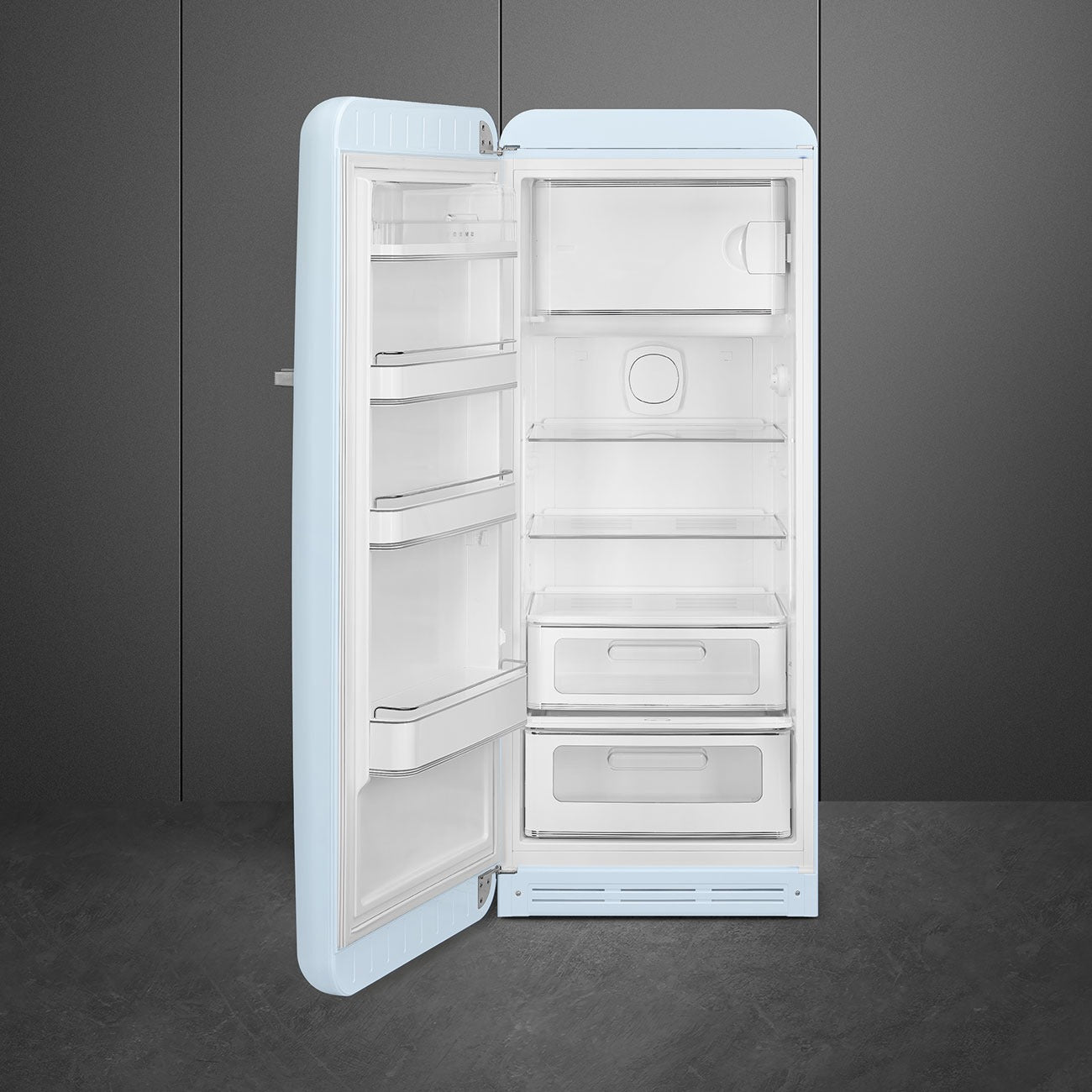 Tủ lạnh một cửa SMEG FAB28LPB5 màu xanh pastel cánh trái