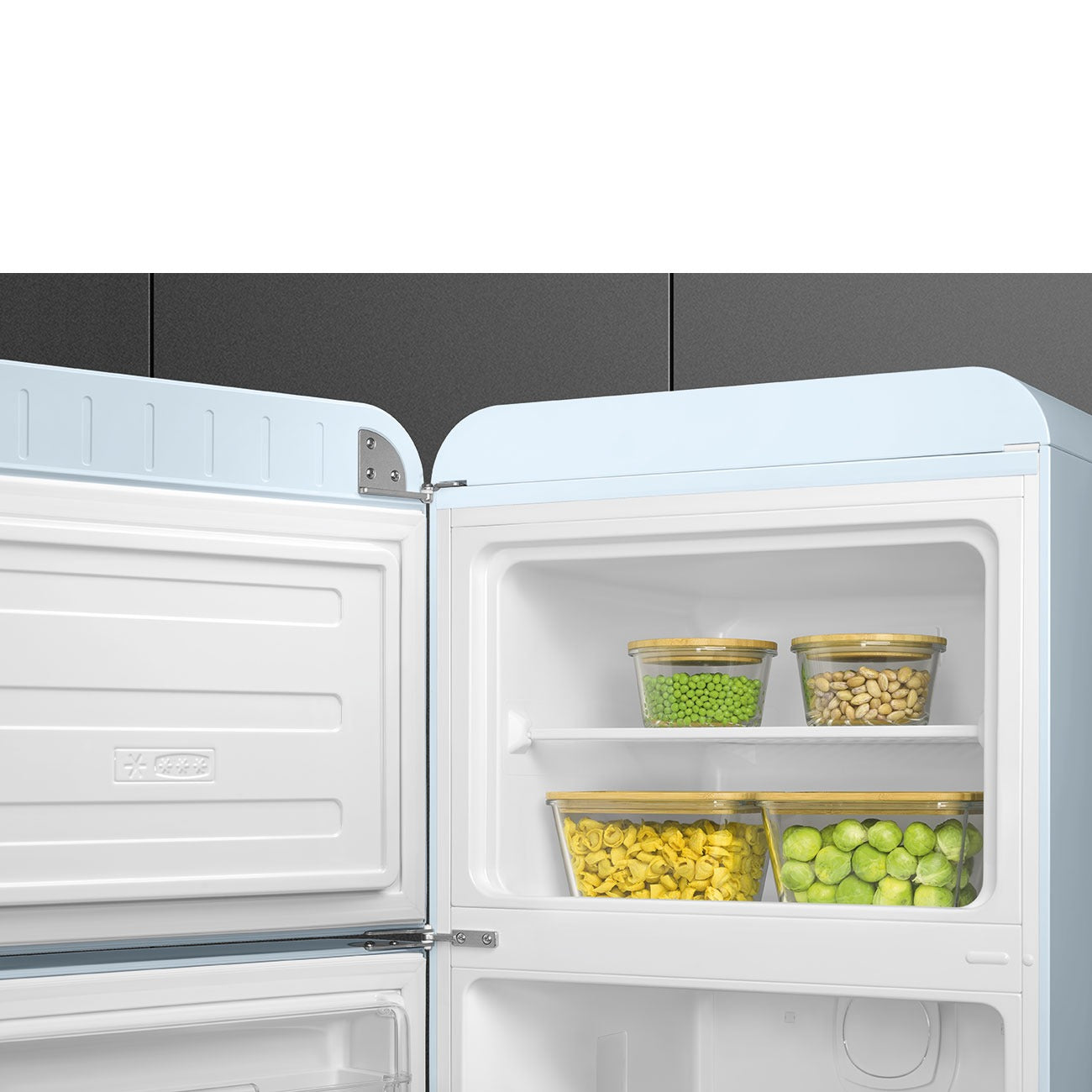 Tủ lạnh cửa đôi SMEG FAB30LPB5 màu xanh dương pastel cánh trái