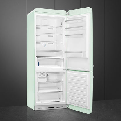 Tủ lạnh 2 ngăn đỉnh dưới SMEG FAB38RPG5 màu xanh pastel cánh phải