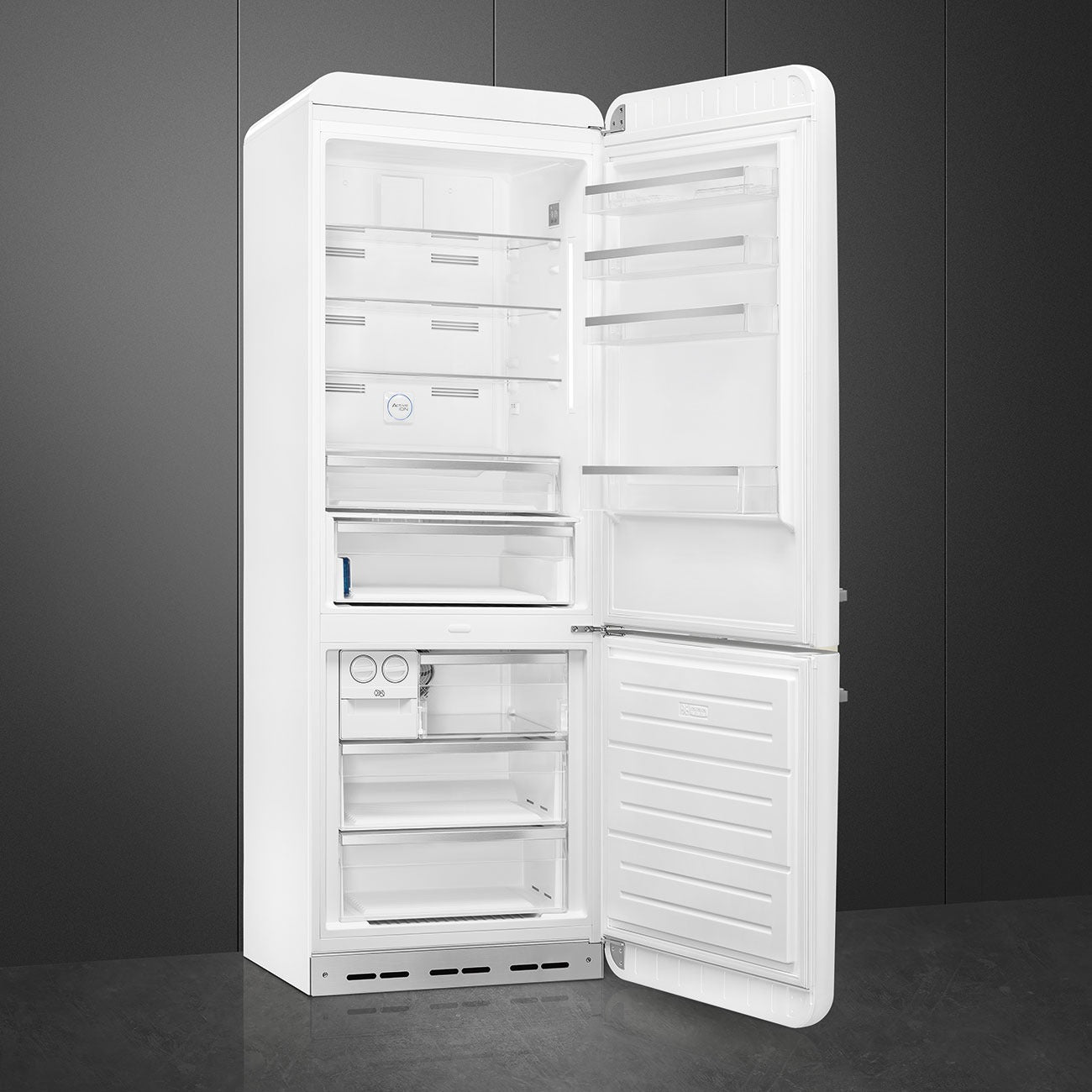 Tủ lạnh 2 ngăn đỉnh dưới SMEG FAB38RWH5 màu trắng cánh phải