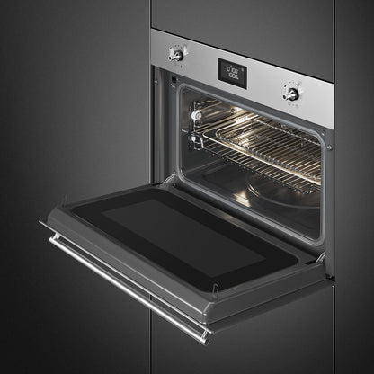 Lò nướng kết hợp vi sóng SMEG SF4390MCX