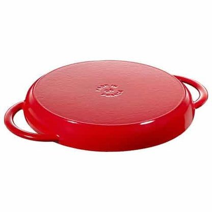 Staub – Chảo gang nướng màu đỏ cherry #26cm (B) – 12093006-B
