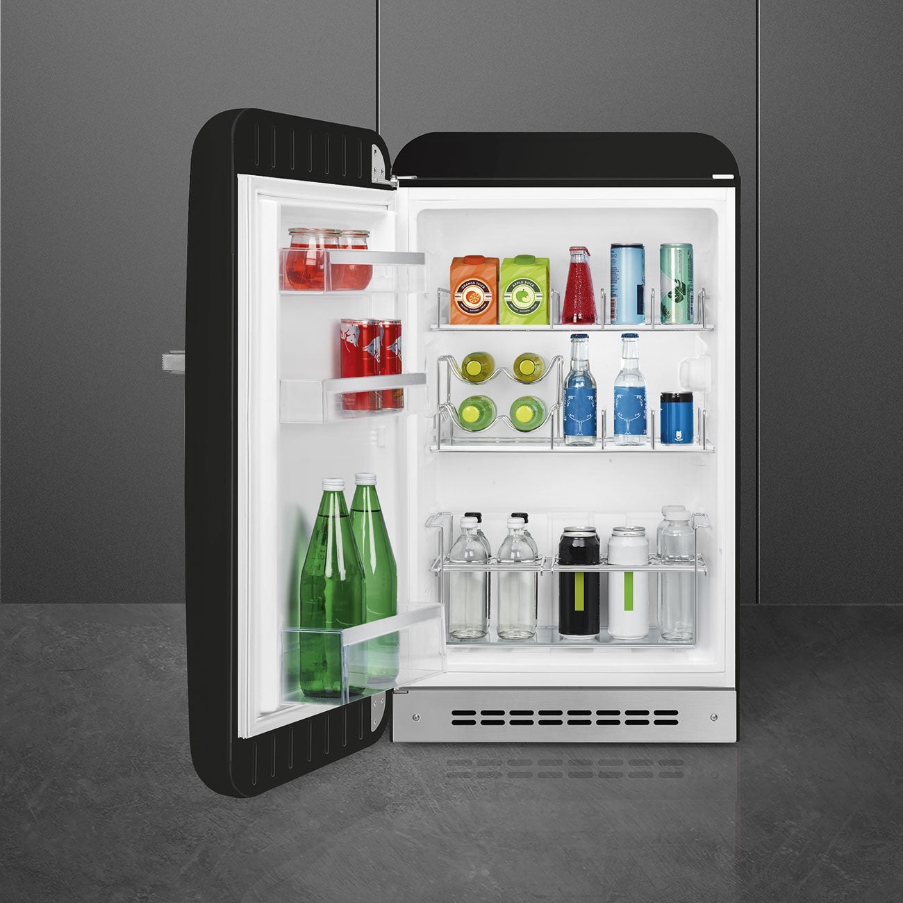 Tủ mát SMEG FAB10HLBL5 màu đen cánh trái