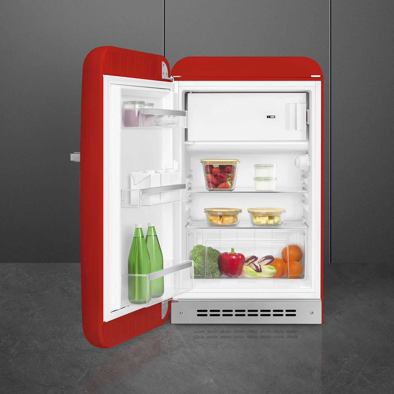 Tủ lạnh một cửa SMEG FAB10LRD6 màu đỏ cánh trái