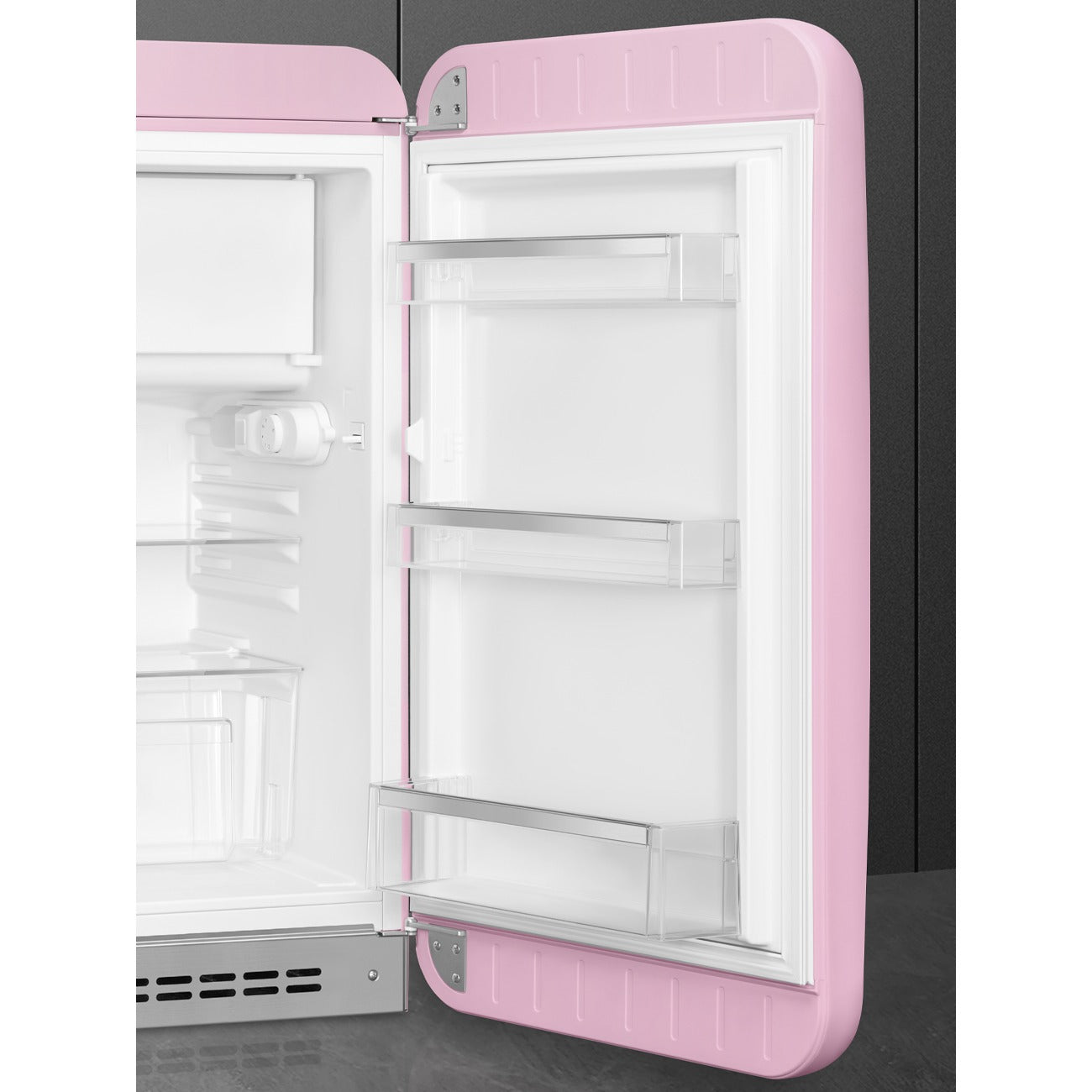 Tủ lạnh một cửa SMEG FAB10RPK6 màu hồng cánh phải