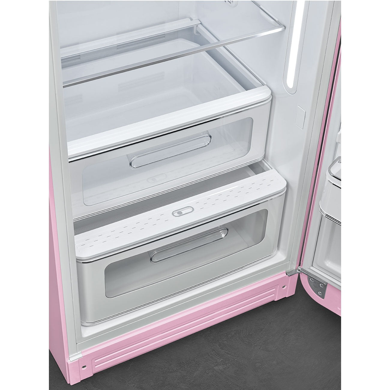 Tủ lạnh một cửa SMEG FAB28RPK5 màu hồng cánh phải