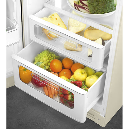 Tủ lạnh cửa đôi SMEG FAB30LCR5 màu kem cánh trái