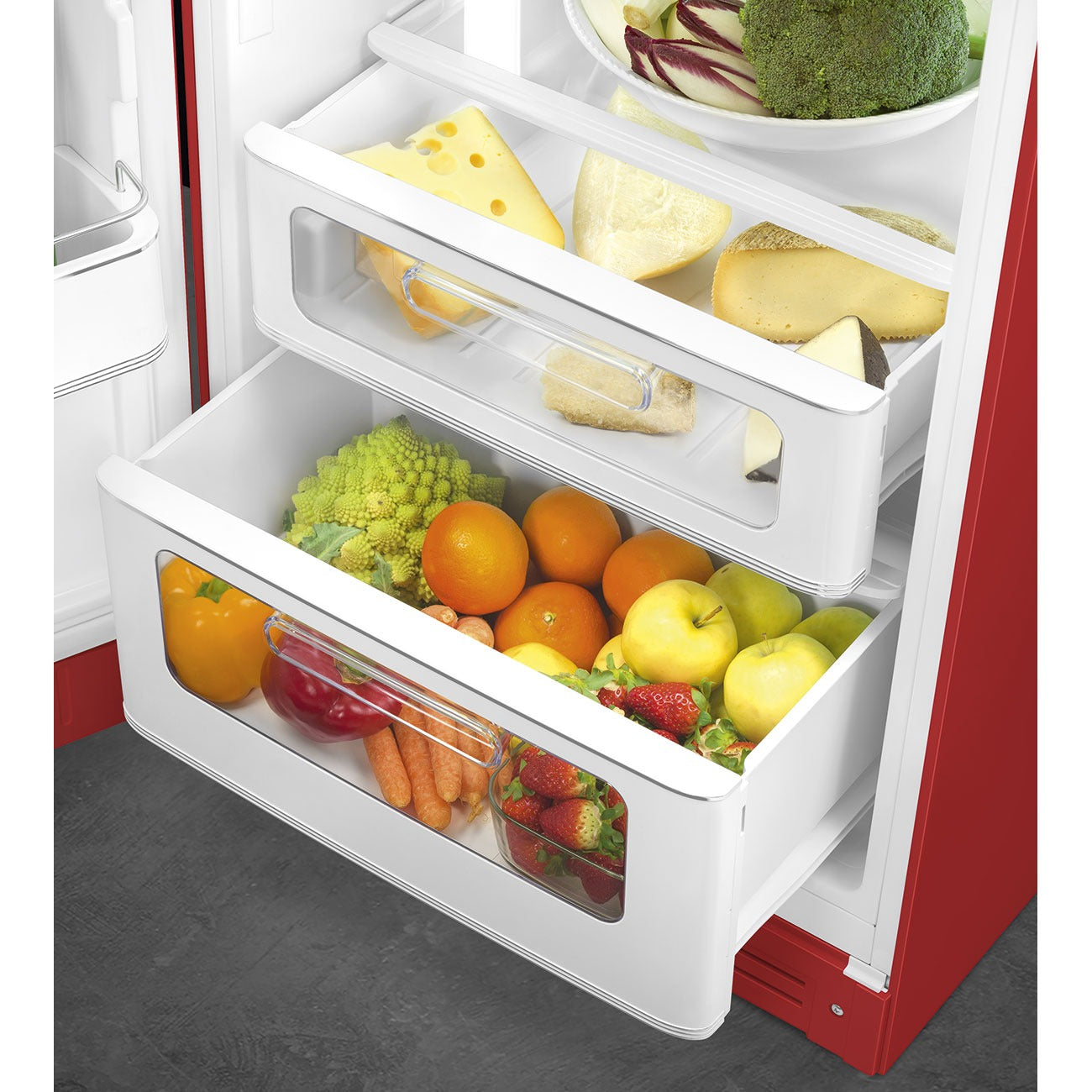 Tủ lạnh cửa đôi SMEG FAB30LRD5 màu đỏ cánh trái