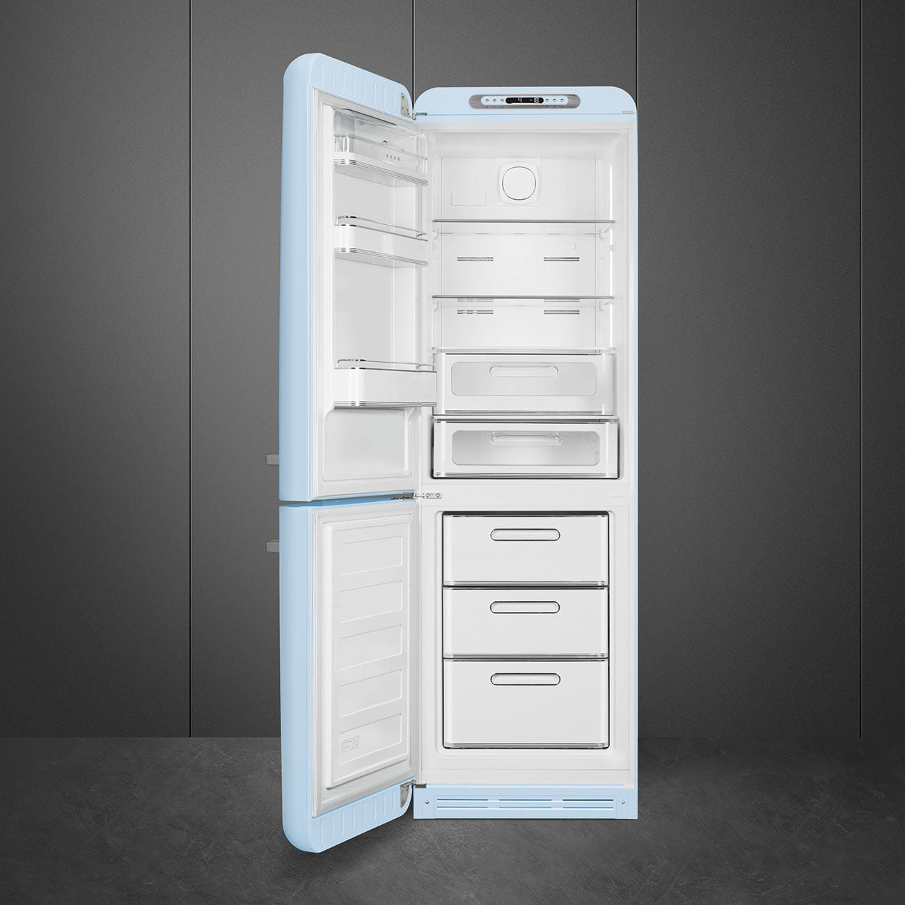 Tủ lạnh 2 ngăn SMEG FAB32LPB5 màu xanh dương pastel cánh trái