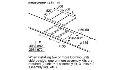 Bếp điện Domino BOSCH PKF375FP1E serie 6