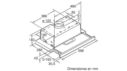 Máy hút mùi âm tủ BOSCH DFT63AC50|Serie 4