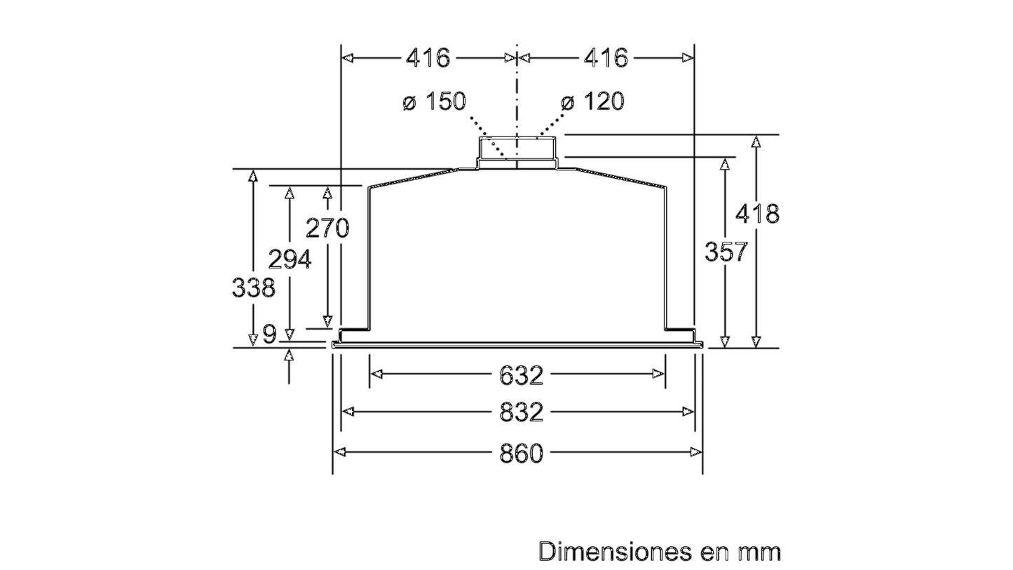 Máy hút mùi âm tủ BOSCH DHL885C|Serie 6