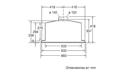 Máy hút mùi âm tủ BOSCH DHL885C|Serie 6