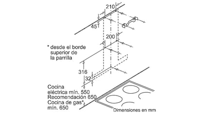 Máy hút mùi treo tường BOSCH DWB07W651|Serie 2
