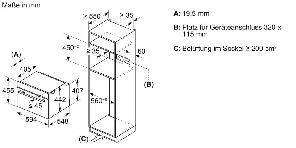 Lò nướng kèm vi sóng âm tủ Bosch CMG7241B1 Series 8