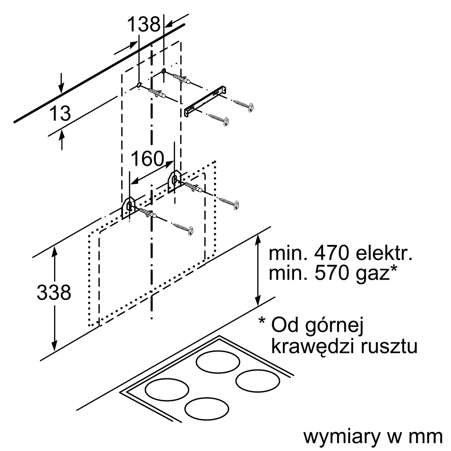 Máy hút mùi treo tường BOSCH DWK065G60|Serie 2