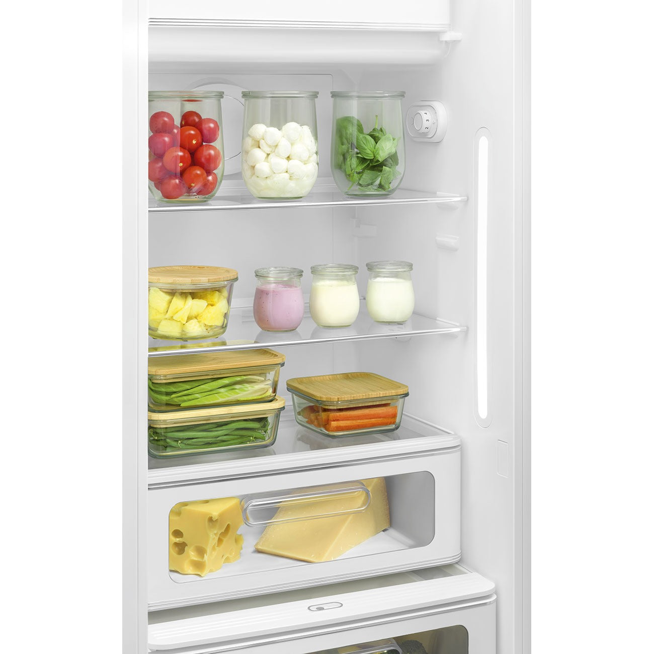 Tủ lạnh một cửa SMEG FAB28LPB5 màu xanh pastel cánh trái