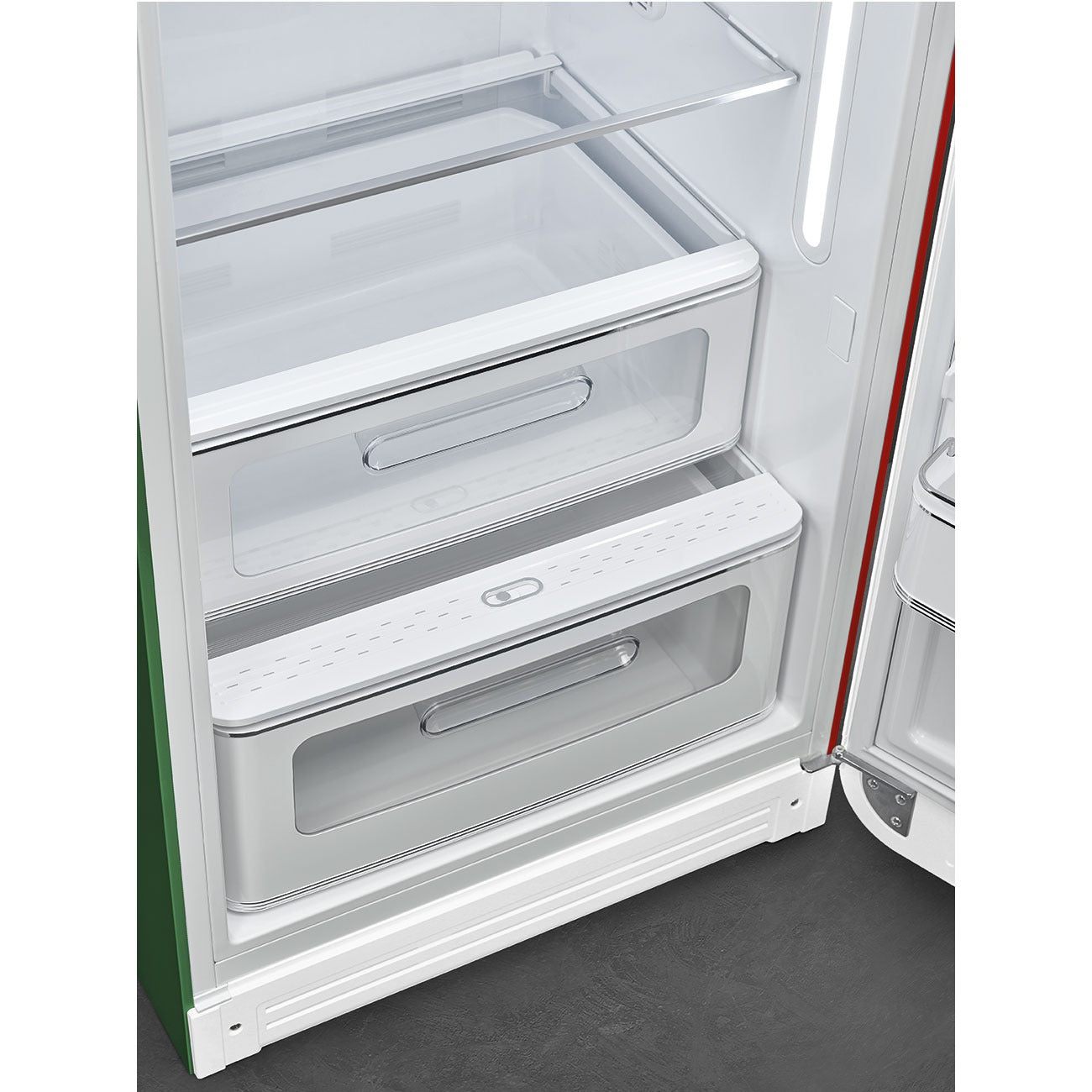 Tủ lạnh một cửa SMEG FAB28RDIT5 màu cờ Italy cánh phải