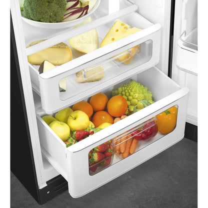 Tủ lạnh cửa đôi SMEG FAB30RBL5 màu đen cánh phải