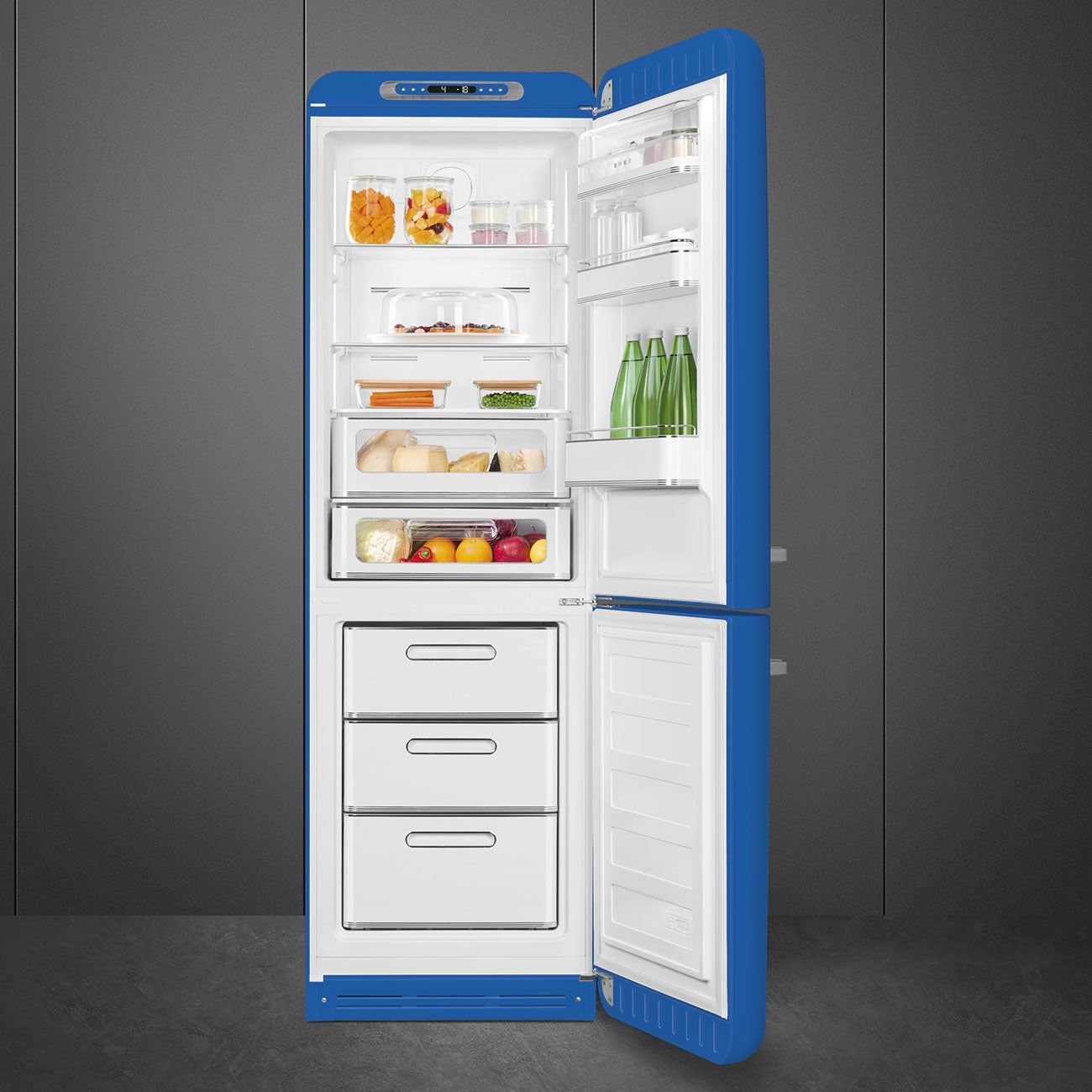 Tủ lạnh 2 ngăn SMEG FAB32RBE5 màu xanh dương cánh phải