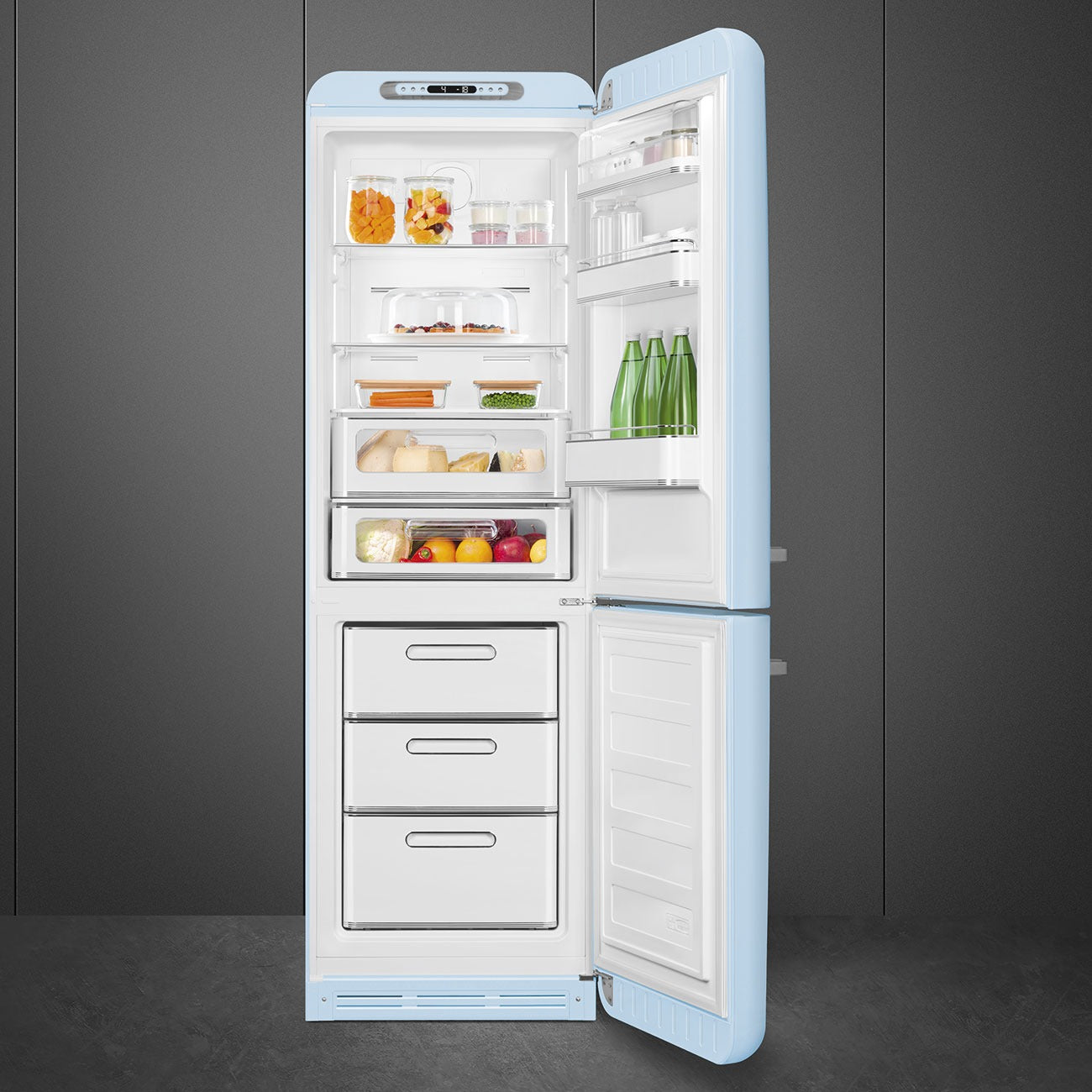 Tủ lạnh 2 ngăn SMEG FAB32RPB5 màu xanh dương pastel cánh phải