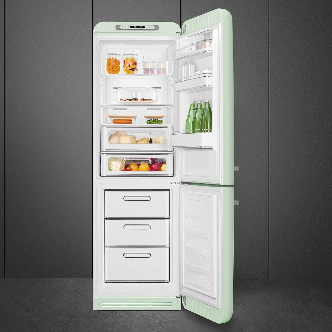 Tủ lạnh 2 ngăn SMEG FAB32RPG5 màu xanh lá cây cánh phải
