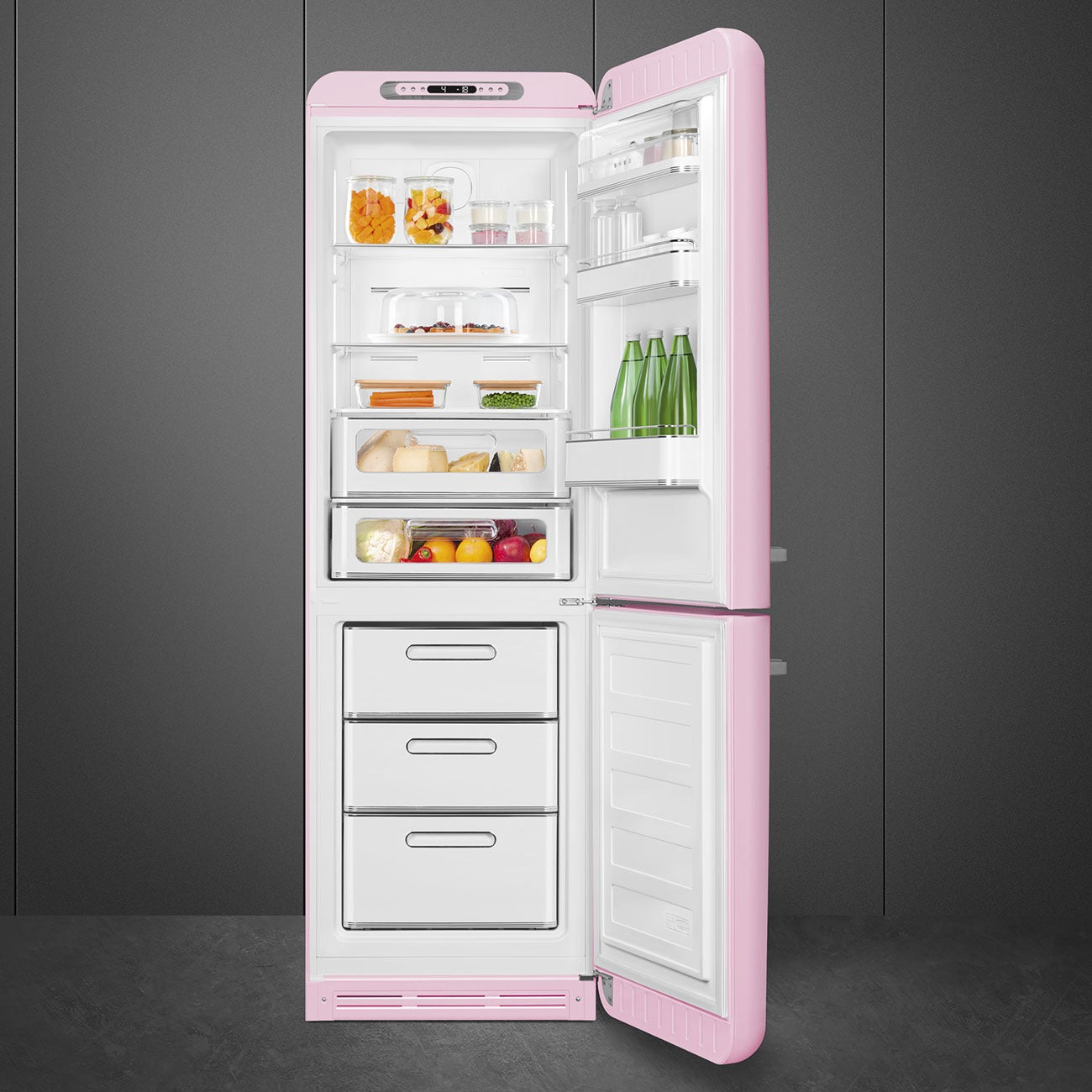 Tủ lạnh 2 ngăn SMEG FAB32RPK5 màu hồng cánh phải