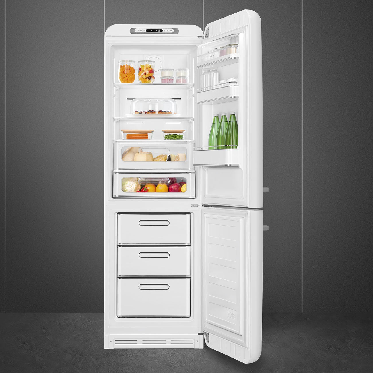 Tủ lạnh 2 ngăn SMEG FAB32RWH5 màu trắng cánh phải