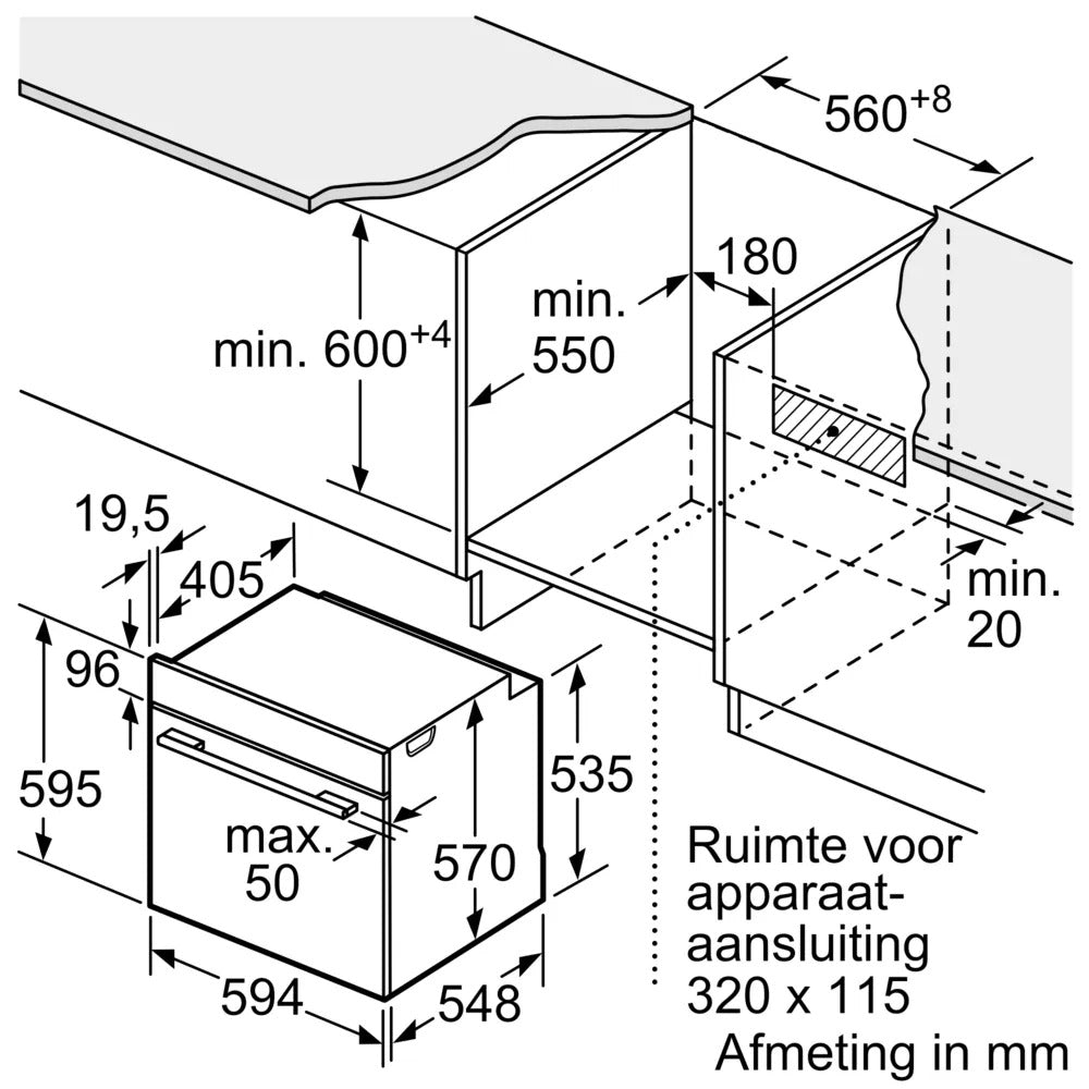 Lò nướng âm tủ Bosch HBG536EB3 Series 6