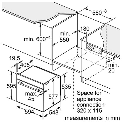 Lò nướng BOSCH HBG634BB1B|Serie 8