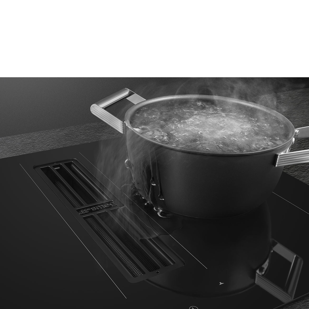 Bếp từ tích hợp hút mùi SMEG HOBD472D